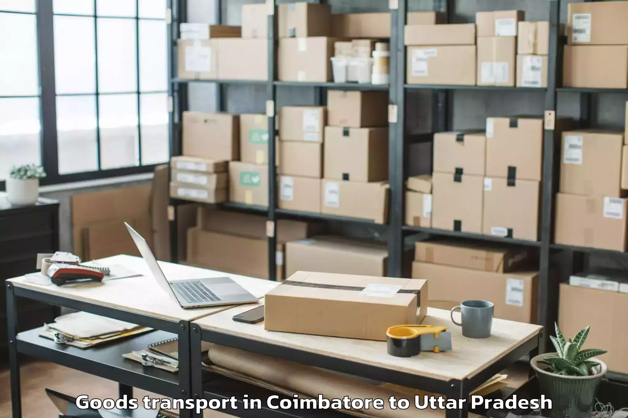 Hassle-Free Coimbatore to Muhammadabad Gohna Goods Transport